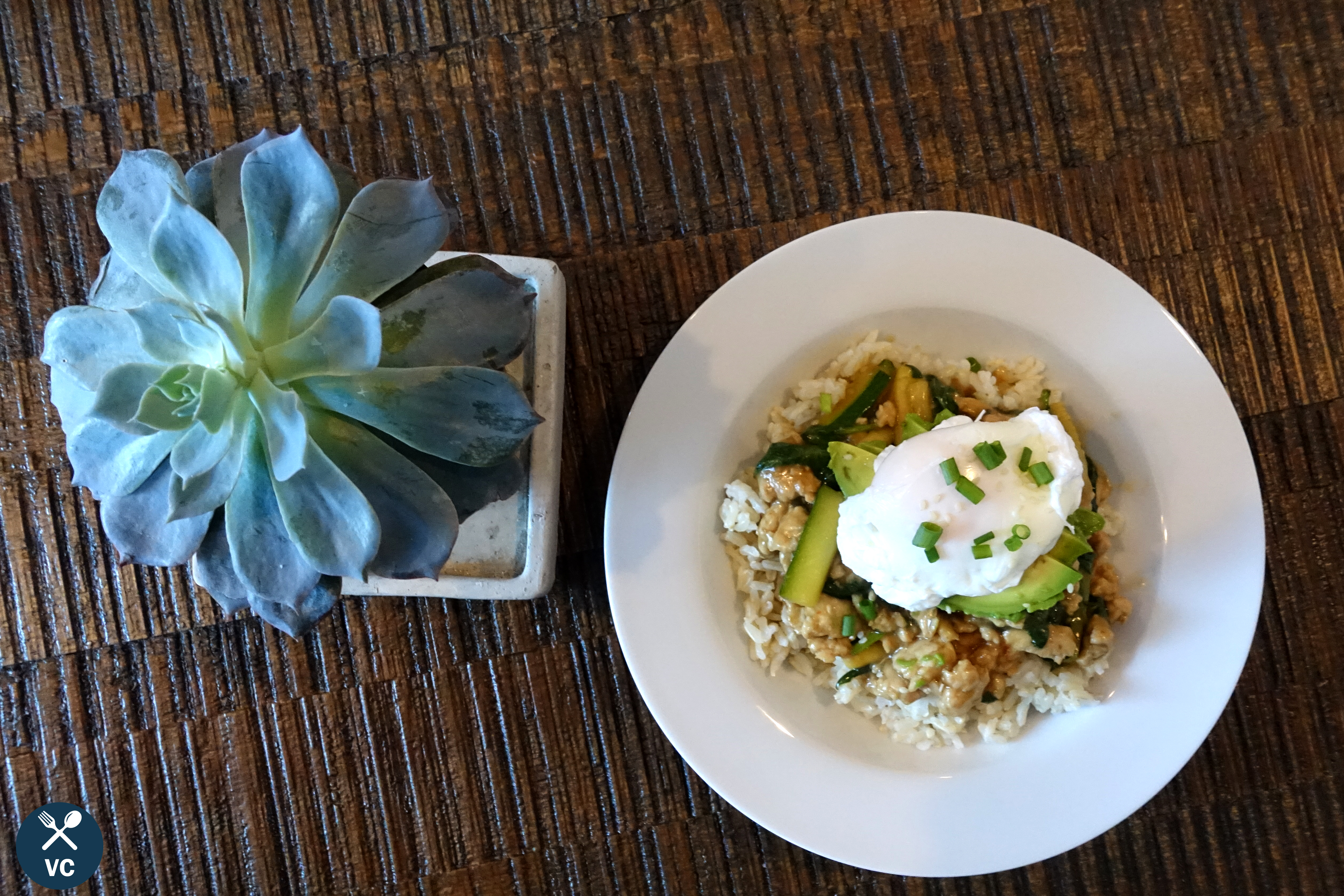 asian turkey brown rice bowl