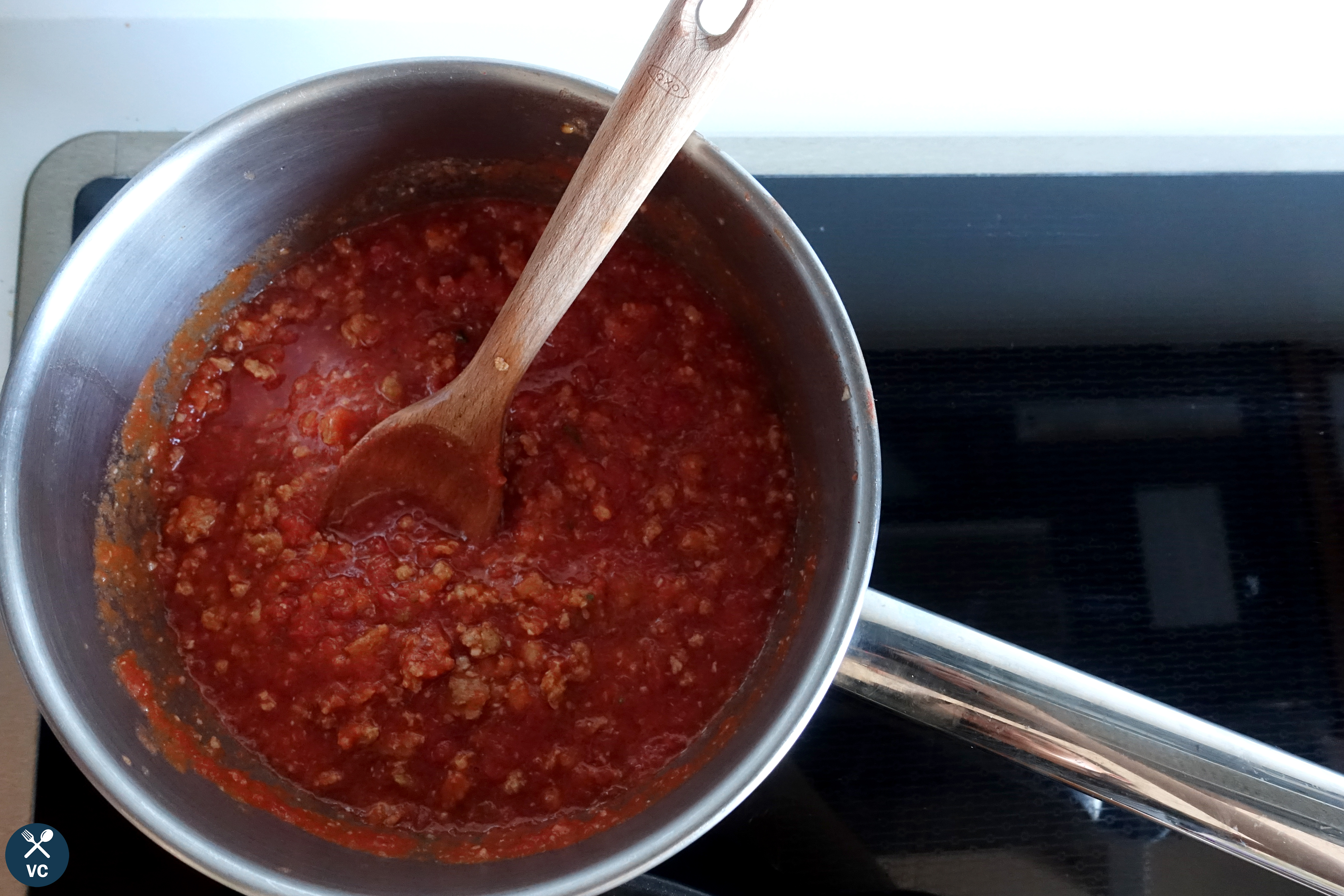 Chorizo sauce for huevos rancheros (VC in the Kitchen)