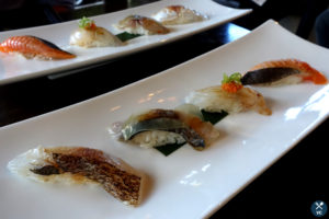four piece nigiri omakase from Tsubasa Sushi (VC in the Kitchen)