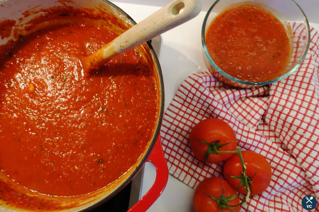 Easy Simmered Marinara Tomato Sauce (VC in the Kitchen)