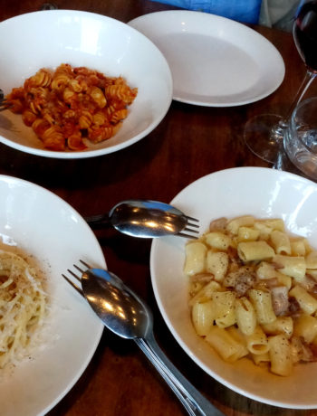 Pasta dishes at Locanda San Francisco (VC in the Kitchen)