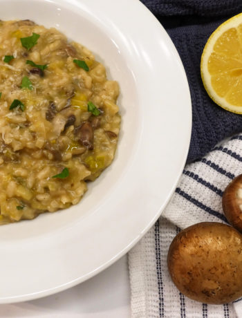 Mushroom and Leek Risotto (VC in the Kitchen)